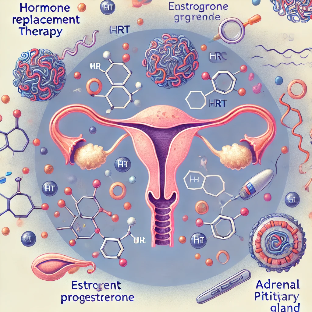 interação entre os hormônios e o útero